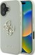 Guess Grained Big 4G Logo Small Classic Logo case for iPhone 16 green 1