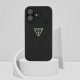 Guess Hot Stamp 4G Pattern Triangle Metal Logo case for iPhone 16 black 11
