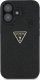 Guess Hot Stamp 4G Pattern Triangle Metal Logo case for iPhone 16 black 3