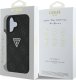 Guess Hot Stamp 4G Pattern Triangle Metal Logo case for iPhone 16 black 8