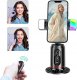 Obrotowy Statyw na telefon z kamerą AI + 2 lampki LED 1