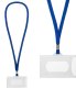 Identyfikator na kartę twardy holder typ K niebieska smycz plastik 59x92mm 1