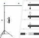 ZESTAW Atelier Uchwyt DO TEŁ TŁA 3x2,1 m STATYW BELKA 8x KLIPS Torba NEEWER NK-ST0204 8