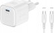 Swissten Travel Charger GaN USB-C 35W PD + Data Cable USB-C - USB-C 1.2m 1