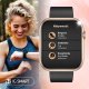 SMARTWATCH DAMSKI ZEGAREK ROZMOWY SMS SPORT ZDROWIE ZLOTY MENU PL + 4 PASKI 10