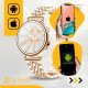 SMARTWATCH DAMSKI ZEGAREK MENU PL ROZMOWY PIĘKNA BRANSOLETA ZŁOTY + 4 PASKI 8