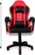 Fotel gamingowy krzesło obrotowe ekoskóra czarno-czerwony 5