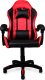 Fotel gamingowy krzesło obrotowe ekoskóra czarno-czerwony 6