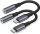 RoGer USB-C to AUX 3.5mm Digital audio adapter for Samsung, Google, OnePlus (DAC 24bit 48KHz) 2