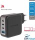 Ładowarka Swissten Travel Charger GaN 3x USB-C PD 100W / USB-A 18W QC 4
