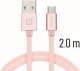 Kabel USB Swissten microUSB - microUSB 2 m Różowy (8595217455559) 15