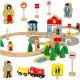 RoGer Wooden station with train and accessories 50pcs. 1