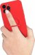 Mocco Pastel Ring Silicone Back Case for Samsung Galaxy S21 FE 5G Red 1