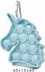 Mocco Simple Dimple Push Pop Antistress Sensory Toy / Unicorn Keychain / Blue 1