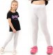 Elastyczne Legginsy Bawełniane Klasyczne Getry Polskie Białe 128 1