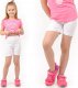 Krótkie spodenki Legginsy 1/2 Kolarki Dziecięce Getry Szorty Białe 104 1