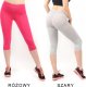 Legginsy damskie 3/4 krótkie Polskie bawełniane Getry Czarne M 11