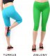 Legginsy damskie 3/4 krótkie Polskie bawełniane Getry Czarne M 12