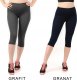 Legginsy damskie 3/4 krótkie Polskie bawełniane Getry Czarne M 8