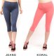 Legginsy damskie 3/4 krótkie Polskie bawełniane Getry Czarne M 9