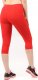 Legginsy damskie 3/4 krótkie Polskie bawełniane Getry Czerwone L 2