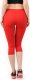 Legginsy damskie 3/4 krótkie Polskie bawełniane Getry Czerwone M 3