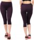 Legginsy damskie 3/4 krótkie Polskie bawełniane Getry Fioletowe L 1