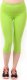 Legginsy damskie 3/4 krótkie Polskie bawełniane Getry Limonkowe XL 3