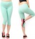 Legginsy damskie 3/4 krótkie Polskie bawełniane Getry Miętowe 4XL 1