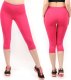 Legginsy damskie 3/4 krótkie Polskie bawełniane Getry Różowe 4XL 1