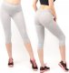 Legginsy damskie 3/4 krótkie Polskie bawełniane Getry Szare L 1