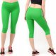 Legginsy damskie 3/4 krótkie Polskie bawełniane Getry Zielone XL 1