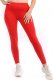 Legginsy damskie długie Polskie Getry Bawełniane Czerwone XXXL 15