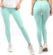 Legginsy damskie długie Polskie Getry Bawełniane Miętowe XL 1
