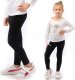 Legginsy dziecięce długie bawełniane klasyczne Czarne 134 1