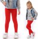 Legginsy dziecięce długie bawełniane klasyczne Czerwone 104 1