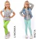 Legginsy dziecięce długie bawełniane klasyczne Limonkowe 110 9