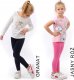 Legginsy dziecięce długie bawełniane klasyczne Różowe 92 7