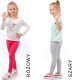 Legginsy dziecięce długie bawełniane klasyczne Różowe 92 10