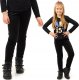 Legginsy dziewczęce Welurowe Elastyczne Spodnie Getry Welur Czarne 110 1