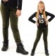 Legginsy dziewczęce Welurowe Elastyczne Spodnie Getry Welur Khaki 128 1