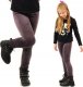 Legginsy dziewczęce Welurowe Elastyczne Spodnie Getry Welur Wrzosowe 140 1