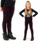 Legginsy dziewczęce Welurowe Elastyczne Spodnie Getry Welur Śliwkowe 134 1