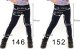 Ocieplane Legginsy dziecięce Polskie bawełniane klasyczne Getry JEANS 128 12