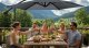 Parasol ogrodowy składany 6 segmentowy 350 cm z pokrowcem i lampkami Plonos PL-882 17
