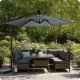 Parasol ogrodowy składany 6 segmentowy 350 cm z pokrowcem i lampkami Plonos PL-882 4