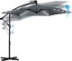 Parasol ogrodowy składany 6 segmentowy 350 cm z pokrowcem i lampkami Plonos PL-882 5