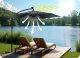Parasol ogrodowy składany 6 segmentowy 350 cm z pokrowcem i lampkami Plonos PL-882 10