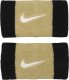 Frotki na nadgarstek Nike Swoosh Doublewide Wristbands 2 szt. czarno-złote N0001586055OS 1