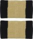 Frotki na nadgarstek Nike Swoosh Doublewide Wristbands 2 szt. czarno-złote N0001586055OS 1